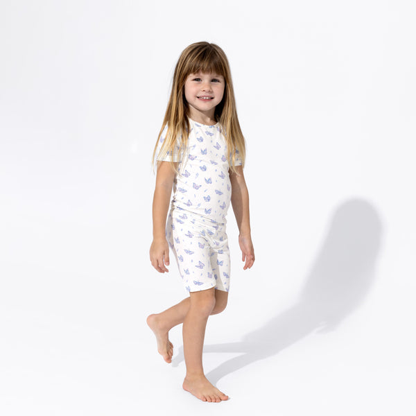 butterfly-bamboo-kids-pajama-short-set-bellabu-bear - Sophia's Style The "Easy Two-Piecey"-1
